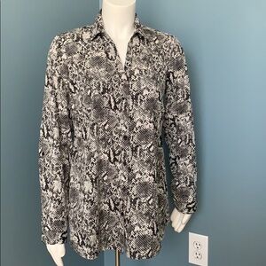 Motherhood Maternity Button Down Snakeskin Blouse